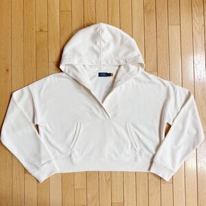 Polo Ralph Lauren Hooded Cropped Sweatshirt Sz L